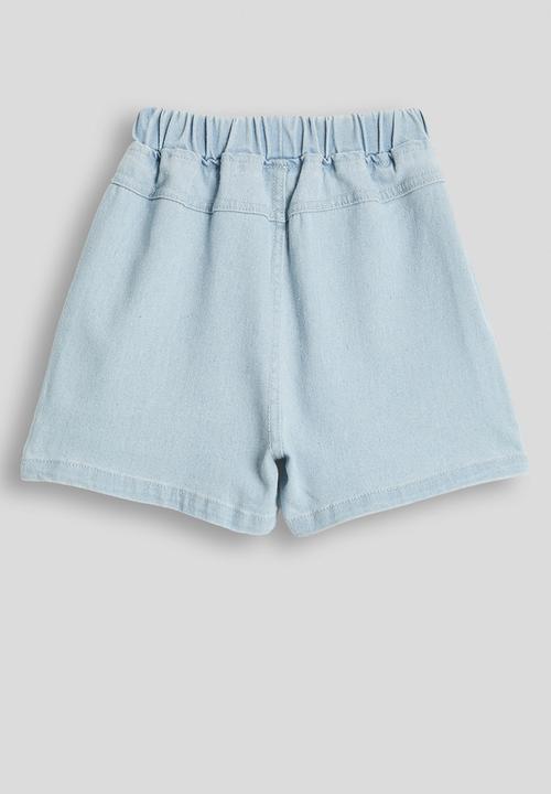 Pop Candy - Bow applique denim shorts - light blue