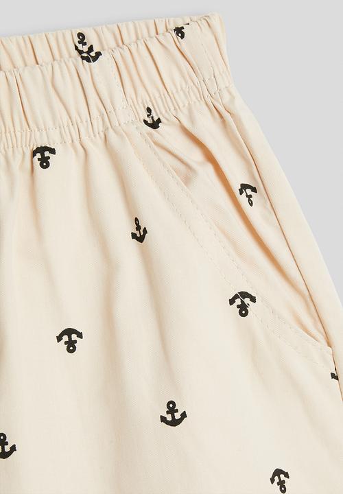 Pop Candy - Anchor aop shorts - khaki