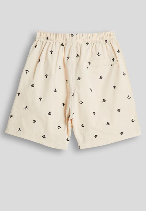 Pop Candy - Anchor aop shorts - khaki