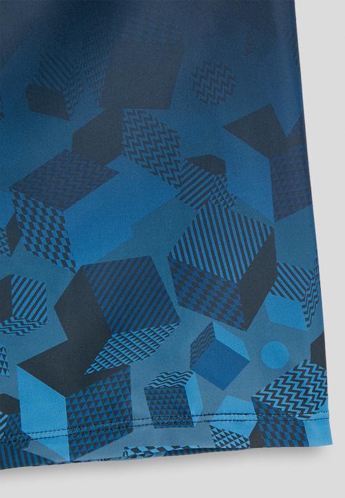 Pop Candy - Cube printed swim shorts - blue gradient