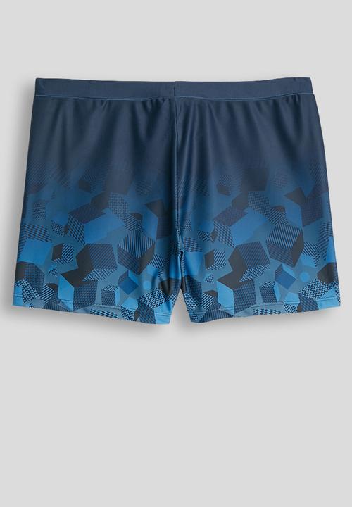 Pop Candy - Cube printed swim shorts - blue gradient