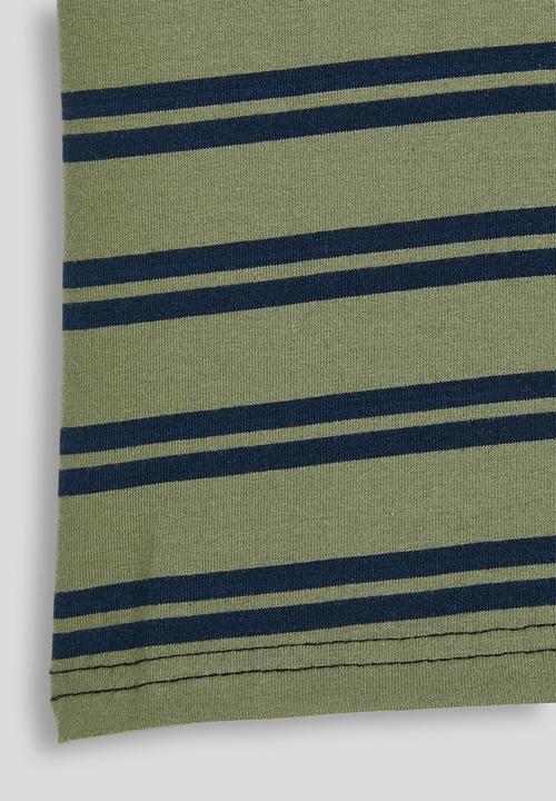 Pop Candy - Crew neck tee - green/black stripes