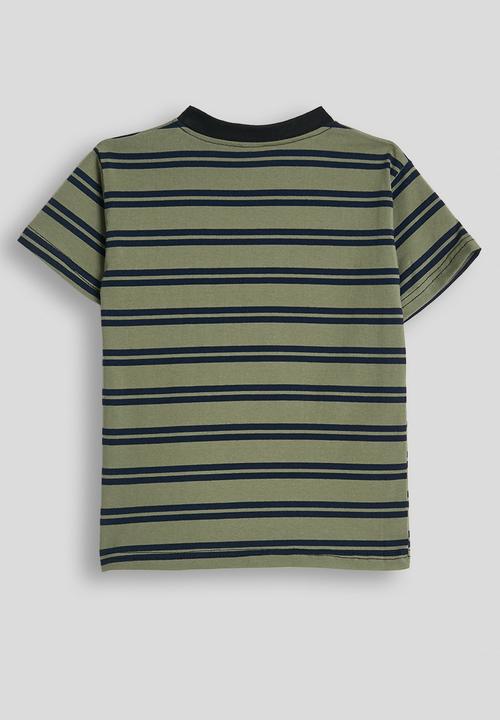 Pop Candy - Crew neck tee - green/black stripes