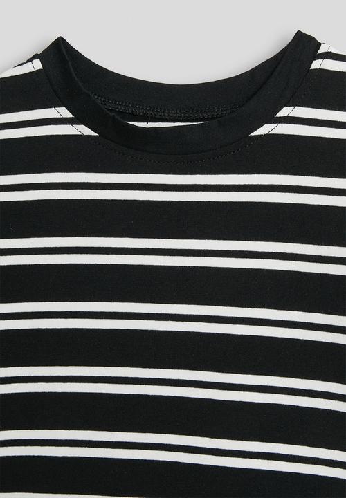 Pop Candy - Crew neck tee - black/white stripes