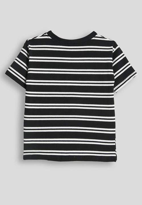 Pop Candy - Crew neck tee - black/white stripes