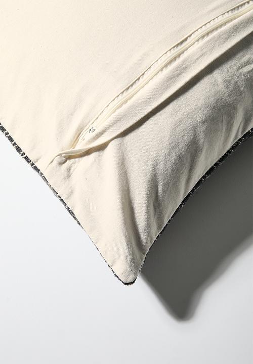 Sixth Floor - Woven Grid Cushion Cover - Charcoal