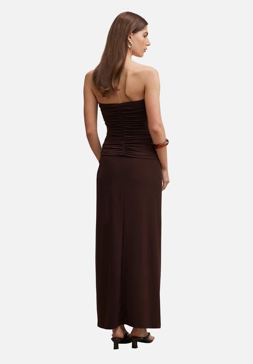 Forever New - Keely strapless jersey maxi dress in bitter chocolate