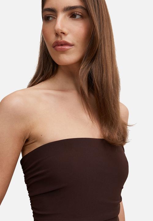 Forever New - Keely strapless jersey maxi dress in bitter chocolate