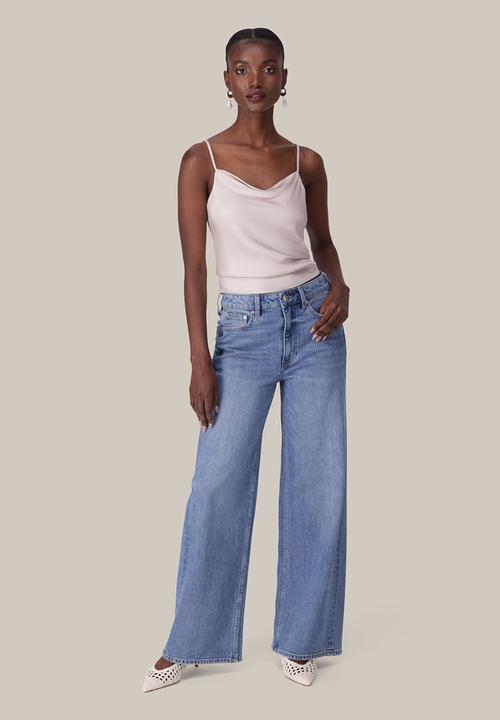 Forever New - Dale high-rise jeans in mid blue