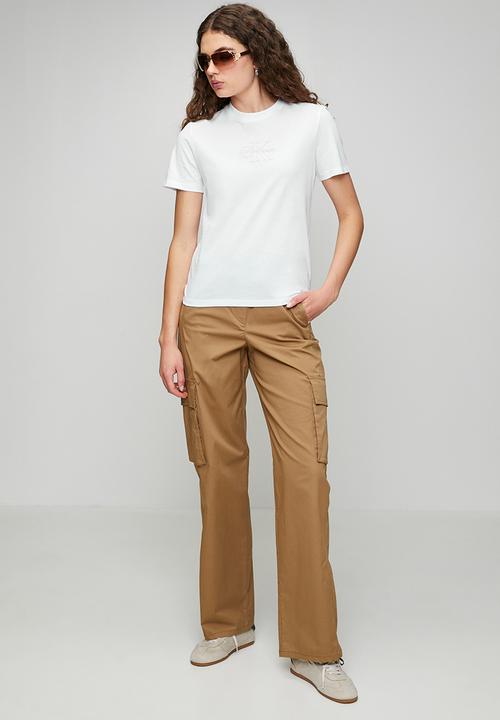 Calvin Klein - Ss clasic monologo tee - bright white