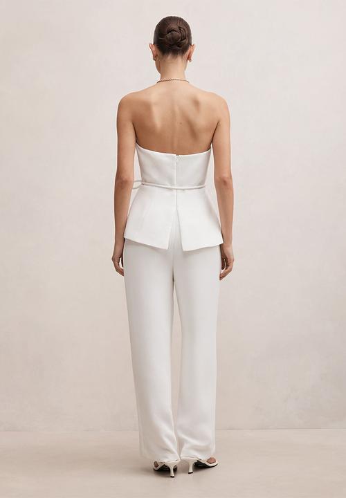 Forever New - Kehlani strapless jumpsuit in porcelain