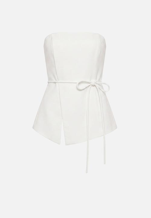 Forever New - Kehlani strapless jumpsuit in porcelain