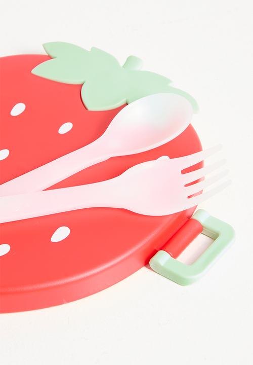 Pop Candy - Strawberry bento lunch box - red