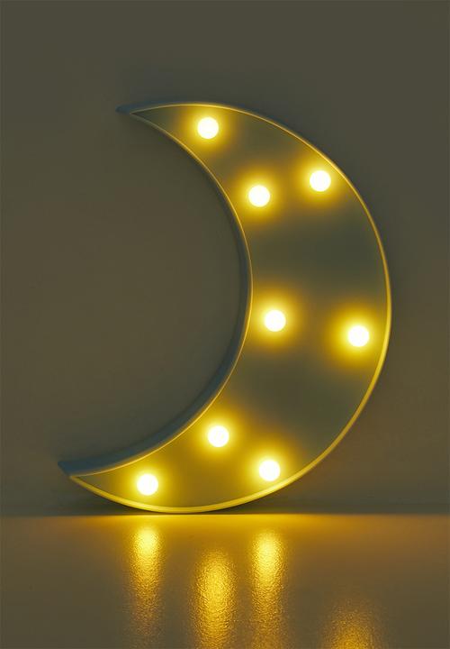 Pop Candy - Moon-shaped night light - sky blue
