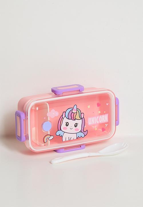 Pop Candy - Unicorn graphic lunch box - peach