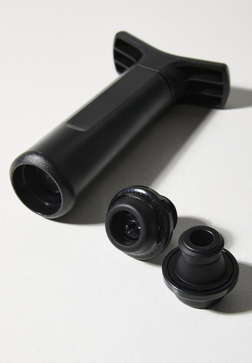 Excellent Houseware - Wine Saver Set 3 - Black