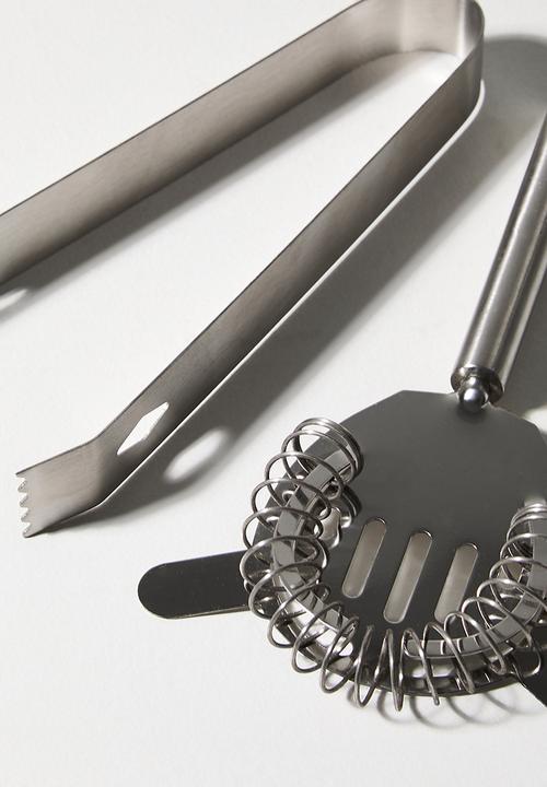 Excellent Houseware - Bar tools set of 5 - Silver