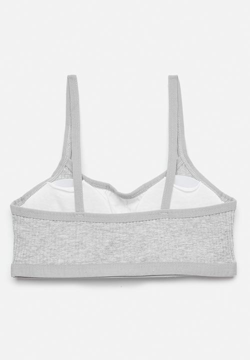 Pop Candy - 2 Pack padded training bra - black/grey