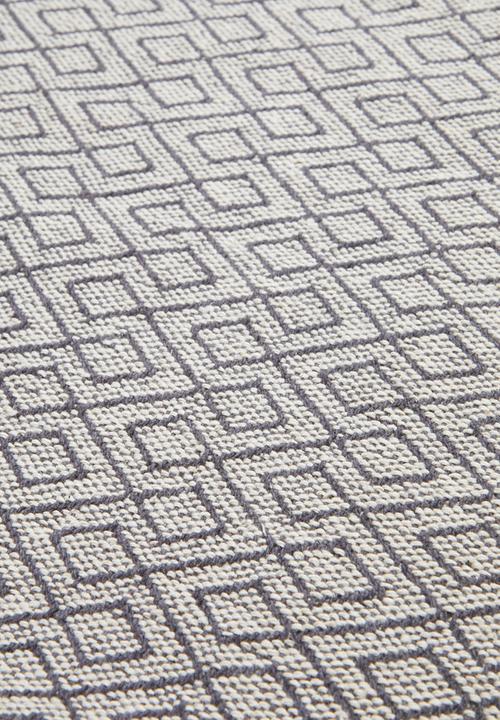 Sixth Floor - Marley Cotton Geo Throw - Grey