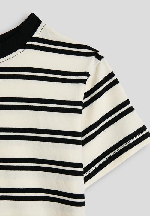 Pop Candy - Crew neck tee - black stripes