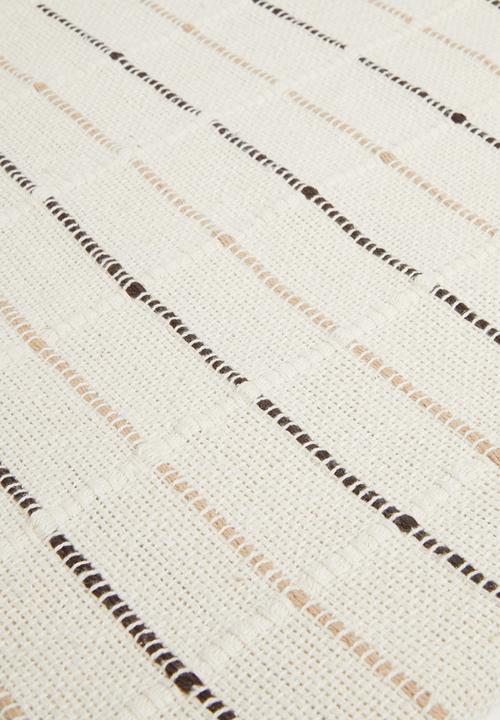 Sixth Floor - Cotton Woven Stitch Throw Natural