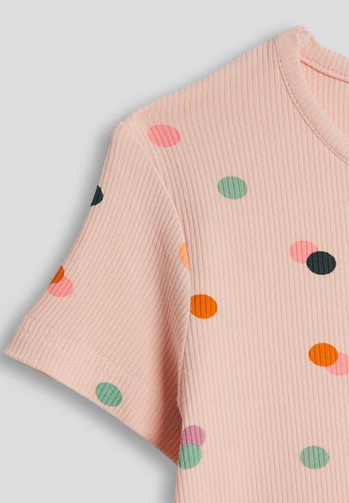 Pop Candy - Combo dress with tulle skirt - peach/aop/pink