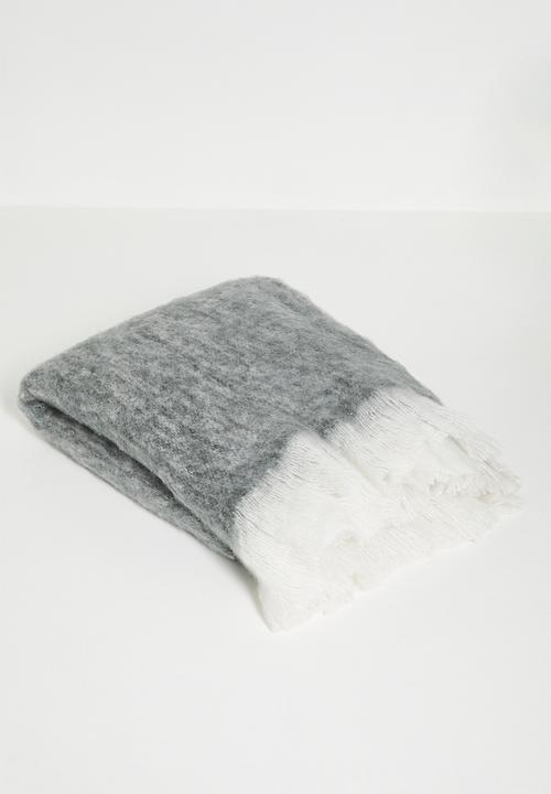 Sixth Floor - El Faux Mohair Throw - Grey