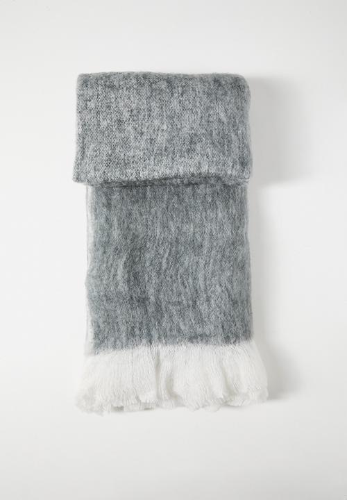 Sixth Floor - El Faux Mohair Throw - Grey
