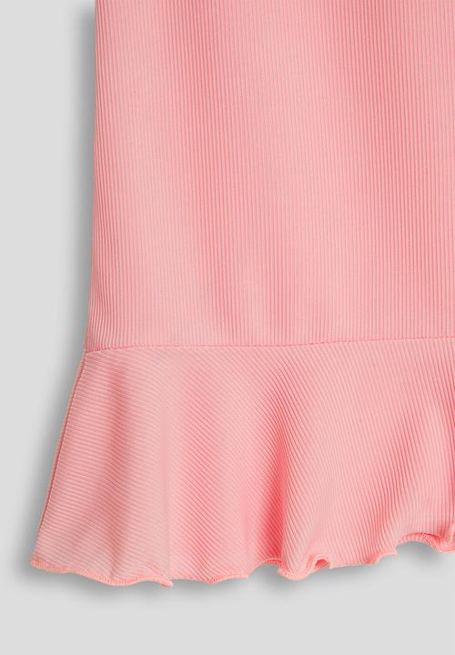 Pop Candy - Camisole dress with hem frill - pink/black