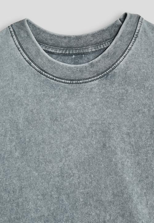 Pop Candy - Distressed crew neck tee - grey