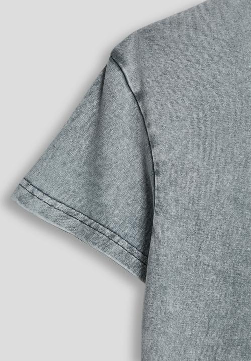 Pop Candy - Distressed crew neck tee - grey