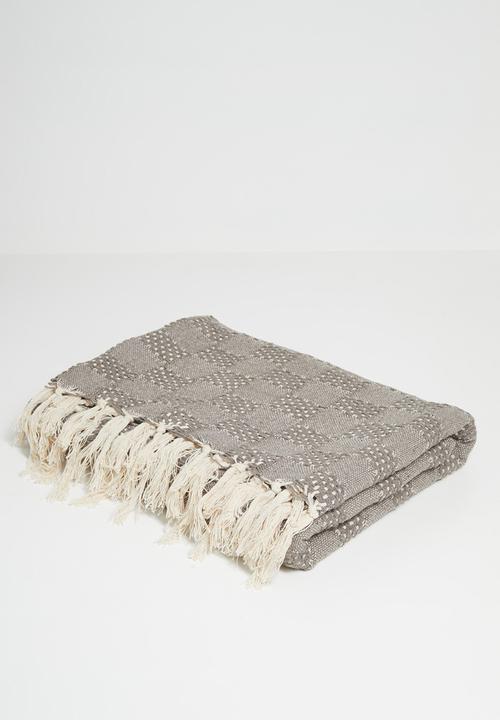 Sixth Floor - Fin Cotton Geo Throw - Natural