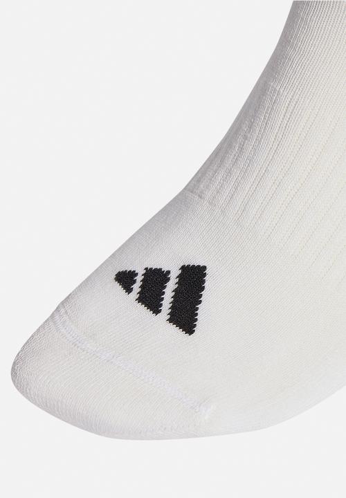 adidas Performance - 3-Stripe ESS C Crew  3-Pack - White/Black/Black