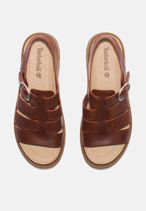 Timberland - Clairemont way fisherman sandal -  dark red full grain