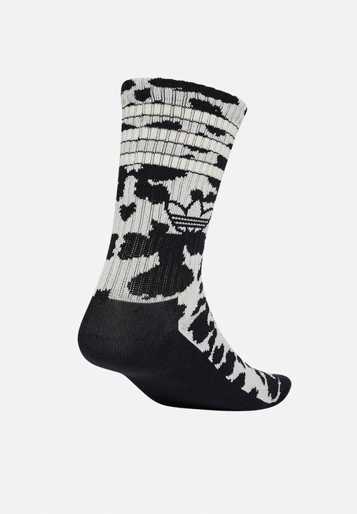 adidas Originals - Animal Crew Socks 2 Pack - Off White/Black