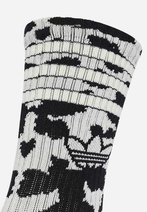 adidas Originals - Animal Crew Socks 2 Pack - Off White/Black