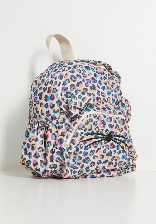 Pop Candy - Animal ear pocket backpack - leopard print