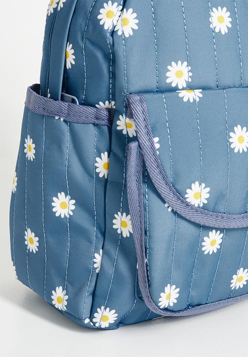 Pop Candy - Quilted backpack - blue/floral aop