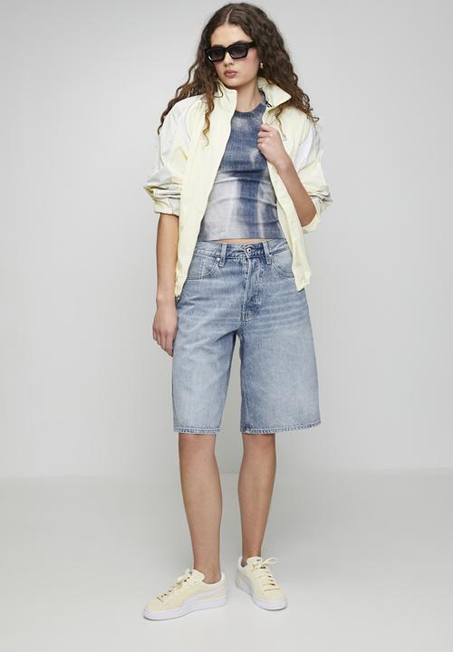 G-STAR - Slim rib aop tank wmn - denim flame aop