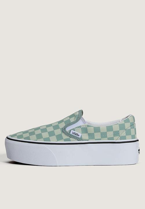 Vans - Classic Slip-On Stackform - Checkerboard Dusty Mint/Mint Shadow