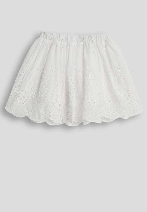 Pop Candy - Flared eyelet skirt - white