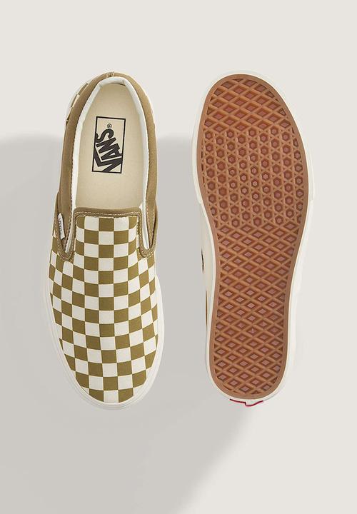 Vans - Classic Slip-On - Color Theory Checkerboard Olive Brown