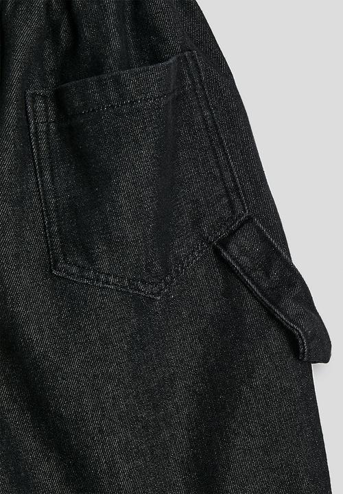 Pop Candy - Denim carpenter shorts - black