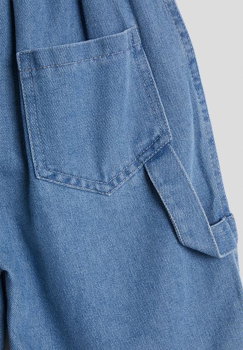 Pop Candy - Denim carpenter shorts - blue
