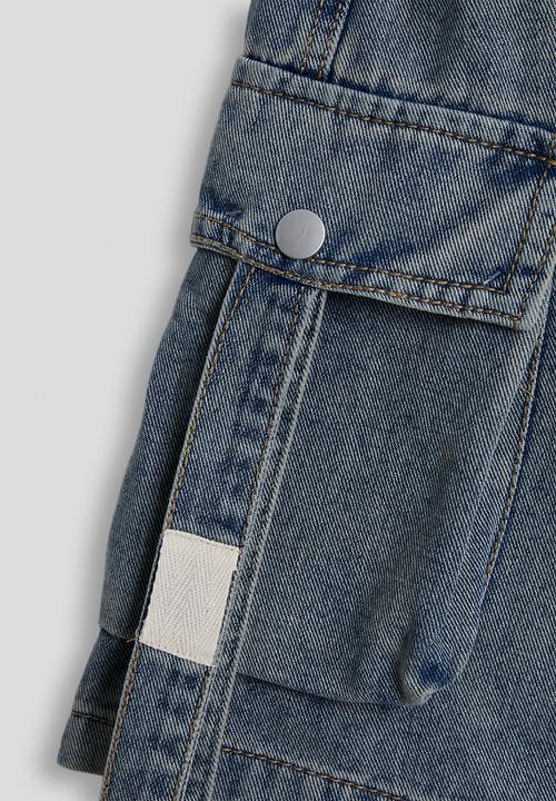 Pop Candy - Denim cargo shorts - blue
