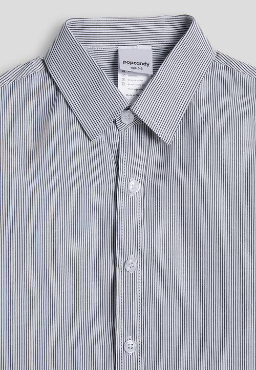 Pop Candy - Pin striped shirt - black