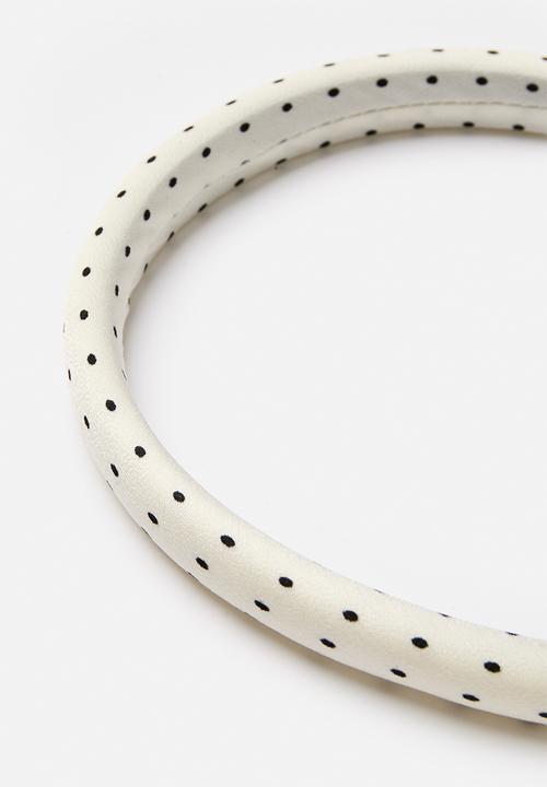 Pop Candy - Polka dot hair band - cream