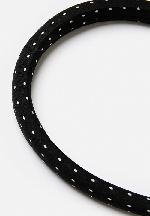 Pop Candy - Polka dot hair band - black