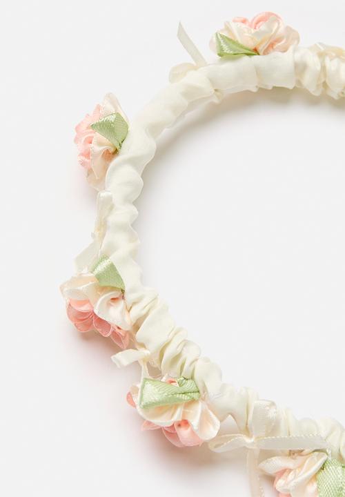 Pop Candy - Rose adorned hair band - cream