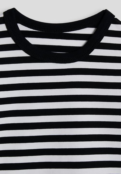 Pop Candy - Basic tee - black stripes
